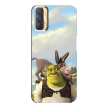 Чохол з мультфільмом Шрек на Oppo A33 – Шрек і осел