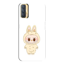 Чехол с принтом Лабубу для Oppo A33 – Бежевый Лабубу