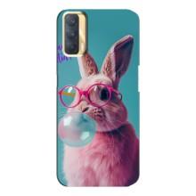 Чохол з принтом стильні тварини для OPPO A33 (Кролик в окулярах)