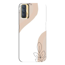 Силконовий чохол з принтом в квітах на Oppo A33 – Нюдовий дизайн