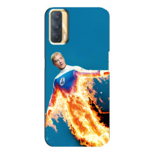 Чохол з принтом Фантастична четвірка для Oppo A33 – Людина-факел