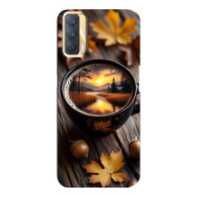 Чохол з унікальним дизайном 'Осінь з кавою' для Oppo A33 – Темна кава