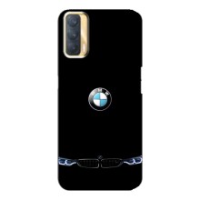 Силиконовый бампер с картинкой машины на Oppo A33 (Черный BMW)