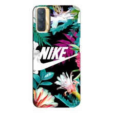 Силиконовый Чехол на Oppo A33 с картинкой Nike (Цветочный Nike)