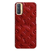 Текстурний Чохол Louis Vuitton для Оппо А33 – Червоний ЛВ