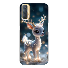 Яскравий чохол для Oppo A33 з Зимові Оленята – Блискуче оленятко