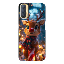 Яскравий чохол для Oppo A33 з Зимові Оленята – Олень з шарфом