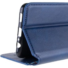 Кожаный чехол книжка GETMAN Cubic (PU) для Oppo A38 / A18 – Синий