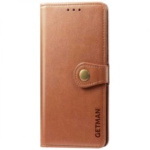 Кожаный чехол книжка GETMAN Gallant (PU) для Oppo A38 / A18 – Коричневый