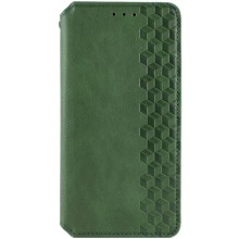 Кожаный чехол книжка GETMAN Cubic (PU) для Oppo A38 / A18 – Зеленый