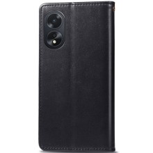 Кожаный чехол-книжка GETMAN Gallant (PU) для Oppo A38 / A18 – Черный