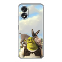 Чохол з мультфільмом Шрек на Oppo A38 – Шрек і осел