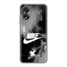 Чехол с логотипом Найк на Oppo A38 (Найк дымчатый)