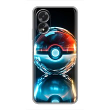 Чехол с Пикачу на Oppo A38 (Мяч Пикачу)