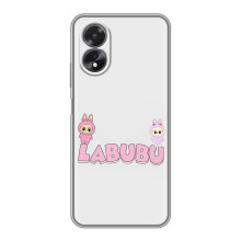Чохол з принтом Лабубу для Oppo A38 – Логотип Лабубу
