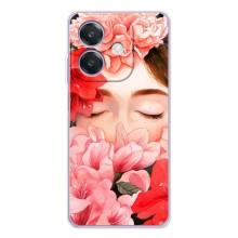 Чехлы (ART) Цветы на OPPO A3x (VPrint) (Очі в квітах)