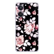 Чохли з квітами для OPPO A3x (VPrint) (Квіти на чорному)