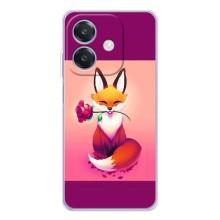 Чехлы с картинкой Лисички для OPPO A3x (VPrint) (Лисичка с розочкой)