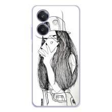 Чохол з друком для OPPO A3x - (Мода) (AlphaPrint) (Фото дівчини)