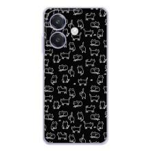 Чохол на тематику: Коти для OPPO A3x – Котики на чорному