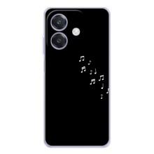 Чехол с картинками на черном фоне для OPPO A3x – Ноты