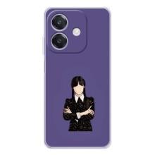 Чохли Венсдей на OPPO A3x Уенсдей (AlphaPrint) (Венздей у чорному)