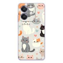 Чехол с рисунком кот на OPPO A3x – Коллаж котов