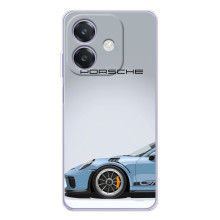 Чехол с авто Порше для OPPO A3x – Голубой Порше