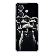 Чохол з принтом стильні тварини для Оппо А3х (Овечка в окулярах)