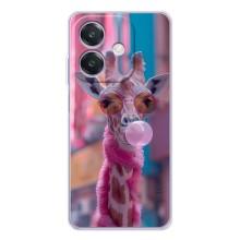 Чохол з принтом стильні тварини для Оппо А3х (Стильна жирафа)
