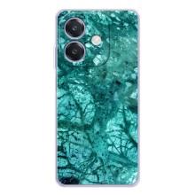Мраморный чехол на OPPO A3x (VPrint) (Зеленый мрамор)