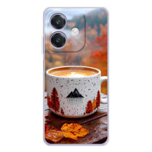 Чохол з унікальним дизайном 'Осінь з кавою' для OPPO A3x – Кава на природі