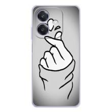 Чохол з принтом для OPPO A40m (AlphaPrint - Знак сердечка)