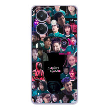 Чохол Гра в кальмара для OPPO A40m – Колаж гра кальмара