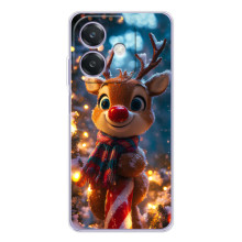 Яскравий чохол для OPPO A40m з Зимові Оленята – Олень з шарфом