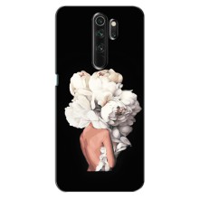 Чехлы (ART) Цветы на Oppo A5 (2020) (VPrint) (Белые цветы)