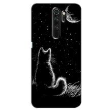 Чехол с принтом для Oppo A5 (2020) (AlphaPrint) Модные коты – Котик и луна