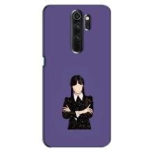 Чехлы Венсдей на Oppo A5 (2020) Уэнсдей (AlphaPrint) (Уэнздей в черном)