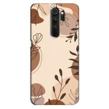Чохол з квітковим принтом на OPPO А5 (2020) – Коричневі квіти