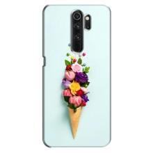 Чехлы с тематикой "ЦВЕТЫ" на Oppo A5 (2020) (Цветок-мороженное)
