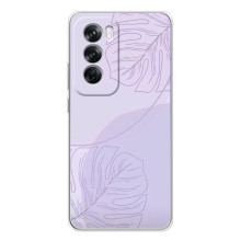 Чехол цветочный дизайн для OPPO A5 5G – Монстера фиолетовая