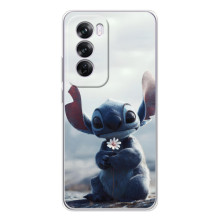 Чехол с рисунком Стич для OPPO A5 5G – Стич с цветочком