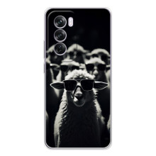 Чохол з принтом стильні тварини для Оппо А5 5Джі (Овечка в окулярах)