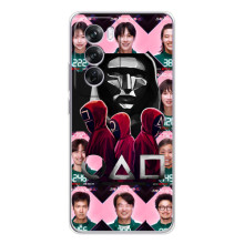 Чехол Гра в кальмара для OPPO A5 5G – Персонажи игры кальмара