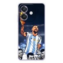 Чехлы для OPPO A5 Pro (Leo чемпион) (AlphaPrint) (Месси с кубком)