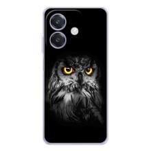 Чехлы с принтом СОВЫ для OPPO A5 Pro – Сова на чёрном