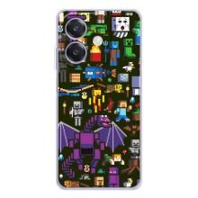 Чохол Майнкрафт на OPPO A5 Pro (AlphaPrint) Minecraft – Колаж Майнкрафт
