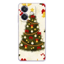 Чехол Новогодняя Елка на OPPO A5 Pro (Новогодний принт)