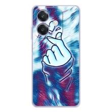 Чохол з принтом для OPPO A5 Pro (AlphaPrint - Знак сердечка)