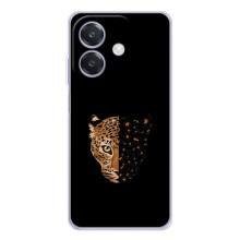 Чехол с леопардовым принтом на OPPO A5 Pro – Леопард на черном